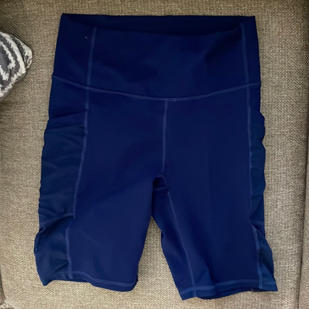 Fabletics blue biker shorts
